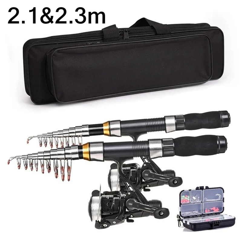 Fishing Rod Carbon Fiber - BRAVMAK 2.1/ 2.3 mTelescopic الصيد رود