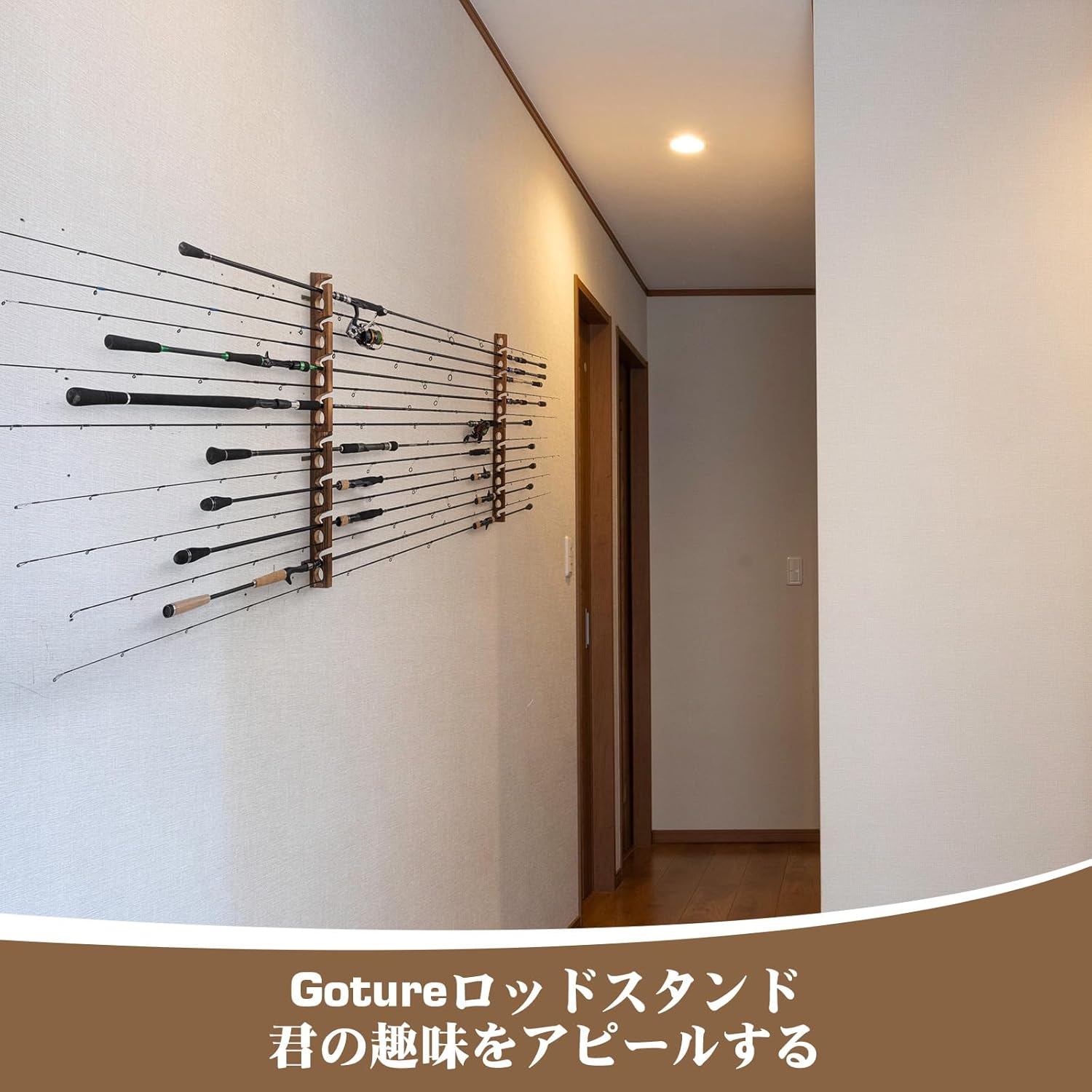 Goture الخشب الصيد رود حامل 8  - مراجعة Fishing Rod Rack وسعره