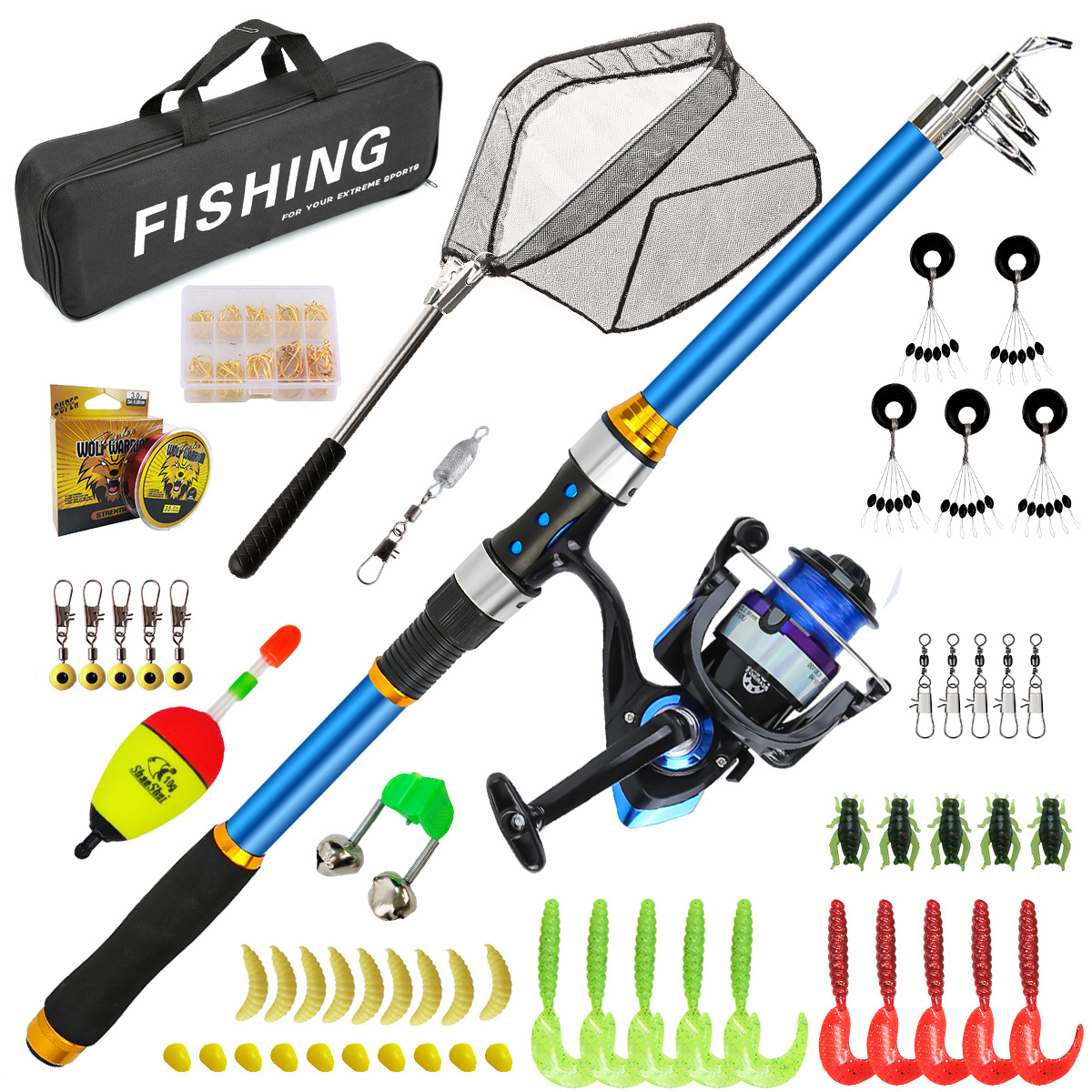 مجموعة صنارة صيد من الألياف ال - مراجعة Fishing Rod Carbon Fiber وسعره